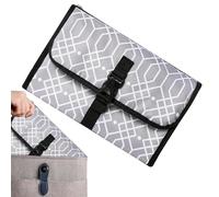mivceklw Matelas à langer de voyage pour bébés, matelas à langer de voyage | Matelas à langer essuyable pour bébés | Sac de voyage pour changeur de couches imperméable et lavable, Station à langer