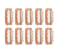 mivceklw Metal Snap Clips, 10pcs No-Sew Hair Fasteners, Strong Grip Clips for Wigs and Extensions, Lightweight Secure Hold for Comfortable Wear, High-Quality Metal, 1.26in