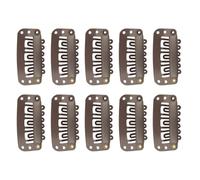 mivceklw Metal Snap Clips, 10pcs No-Sew Hair Fasteners, Strong Grip Clips for Wigs and Extensions, Lightweight Secure Hold for Comfortable Wear, High-Quality Metal, 1.26in