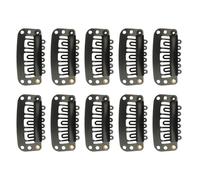 mivceklw Metal Snap Clips, 10pcs No-Sew Hair Fasteners, Strong Grip Clips for Wigs and Extensions, Lightweight Secure Hold for Comfortable Wear, High-Quality Metal, 1.26in