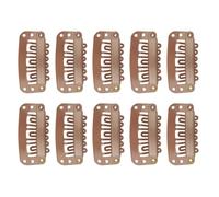 mivceklw Metal Snap Clips, 10pcs No-Sew Hair Fasteners, Strong Grip Clips for Wigs and Extensions, Lightweight Secure Hold for Comfortable Wear, High-Quality Metal, 1.26in