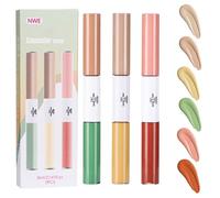 mivceklw Mivceklw Liquid Concealer, Full Coverage Makeup, Waterproof Cosmetics, Lightweight Formula Long Lasting Wear for Everyday Use, Wedding, Gathering, Photography, 3 Pieces