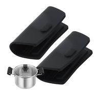 mivceklw Poignée en silicone pour poêle à frire en fonte | 1 paire de couvre-poignées en silicone | Outil de cuisine résistant à la chaleur pour gril, poêle, four, micro-ondes, frire, travail