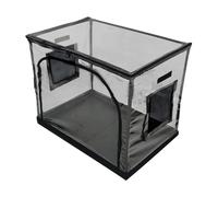 mivceklw Reptile Enclosure, Spacious Turtle Habitat, Waterproof Base, Breathable Mesh Top, Clear Snake Cage for Indoor Outdoor Use, 23.62x15.75x19.69 inches