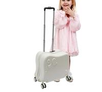 mivceklw Rolling Carry Design Luggage Bag, Sturdy Kids Suitcase with Wheels, Decorative Carry Luggage, Cute Kids Luggage for Travel, Outdoor, Dark Green, White, Green, Blue, Black. Pink Color