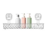 mivceklw Shower Organizer Suction Cup, Bathroom Shelves Basket, Space-Saving Storage for Home, Kitchen, Living Room, Wall Holder Ideal for Storing of Items for Shampoo, White, Gray, 1 Piece