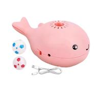 mivceklw Whale Floating Ball, Electric Moving Cat Toy with Built-in Fan, Interactive Enrichment for Indoor Cats, Boredom Buster Pet Toy for All Breeds & Ages, 4.33x2.76x1.97in