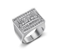 MIVEIVIA ICED OUT Bague pour homme - Bague de mariage pour homme - Bague de treize apôtres - Bague religieuse - Bague radieuse pour femme - Bague chrétienne - Bague en métal lourd, Métal, Aucune