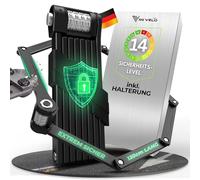 MIVELO Antivol pour vélo pliable extra sûr I Antivol pliable à combinaison avec 10 000 combinaisons possibles avec support I Antivol de roue - Antivol pour vélo et scooter électrique 90/120 cm (120