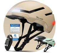 MIVELO Casque de vélo pour femme et homme et adulte avec lumière et verrou de casque, certifié NTA jusqu'à 45 km/h, convient pour vélo électrique et S-pedelec, casque de vélo ultra léger et sûr
