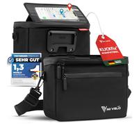 MIVELO Sacoche de guidon de vélo imperméable et spacieuse, compatible avec vélo électrique, avec compartiment pour téléphone portable (noir)