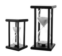 MIVIDE 2pcs Sabliers 30 Minutes 60 Minutes, Sabliers Décoratifs Sabliers Noir, Sabliers Minuterie pour Enfant, Jeux, Cuisine, Exercice, Etude