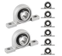 MIVIDE 8 Pcs Palier Roulement 20mm en Alliage de Aluminium, Roulement de Bloc d'Oreiller, Paliers à Semelle, KP004 Palier de Roulement pour Imprimante 3d, Roue de Brouette, Machine à Rouler