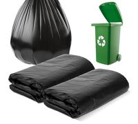 MIVIDE Lot de 100 sacs poubelle de 150 l/80 l, pour charges lourdes, indéchirables, extra solides, pour la maison, le jardin, l'industrie, la restauration, 90 x 110 cm (2 rouleaux)