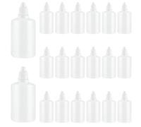 MIVIDE Lot de 20 Flacons Compte-Gouttes 100 ml avec Entonnoir, Bouteilles à Presser en Plastique Vides 100 ml, Flacons Compte-Gouttes pour Liquide, Huile Essentielle