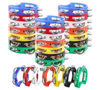 MIVIDE Lot de 21 Tambourins en Métal Demi-Lune, 7 Couleurs Tambourin Adulte Avec 8 Grelots, Tambourin à Main pour Spectacles Scolaires, Cours de Musique
