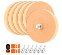 MIVIDE Lot de 6 Gommes en Caoutchouc avec Adaptateur, Ø 88 mm Roue de Gomme en Enlève Les Autocollants, Disque Gomme pour Enlever Les Résidus Colle des Voitures et Motos