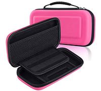 Mivofun Étui de voyage rigide pour Nintendo Switch, coque en EVA résistante à l'eau, sac de transport, pochette portable pour console Nintendo Switch et accessoires de jeu (rose)