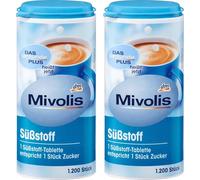 MIVOLIS Comprimés Édulcorants 2400 pièces - Édulcorants de Table de Qualité Supérieure | Fabrication Allemande | Idéal pour Sucrer Vos Boissons et Aliments - 2400 pcs