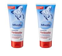 Mivolis Pfedersalbe Lot de 2 (2x200 ml) Mivolis Baume pour Muscles, Crème Apaisante et Rafraîchissante, 200 ml