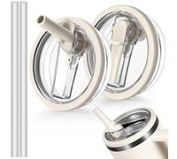 MIVORA Lot de 2 couvercles de rechange pour gobelets de 1000 ml, réutilisables, anti-fuite et anti-poussière, avec paille, couvercles de rechange, pour accessoires Stanley Cup