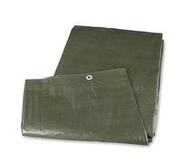 Mivos Bâche de Protection Universelle 4 x 4 m - Vert - Toile 90 g/m² - Imperméable - Résistant aux Moisissures - Bâche de Jardin pour Meubles de Jardin et Bois - avec Oeillets en Aluminium