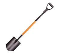 Mivos Bêche à Pointe en Acier au Carbone - 124 cm - Bêche de Jardinage Ergonomique avec Lame Pointue Trempée et Poignée en D - Pelle à Creuser pour Sols Durs et Caillouteux - Made in EU