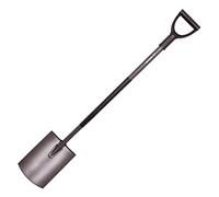 Mivos Bêche de Jardin Professionnelle en Acier au Bore Trempé - Lame Ronde - 124 cm - Bêche de Bordure Renforcée pour Les Travaux de Construction Lourds - Pelle à Creuser - Fabriquée en UE
