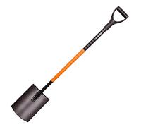 Mivos Bêche de Jardinage Bêche à Lame Ronde en Acier au Carbone - 124 cm - Bêche de Bordure à Lame Trempée pour Sol Meuble - Bêche de Creusement avec Poignée en D - Fabriqué en UE