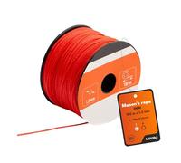 MIVOS Corde de maçon 100m, épaisseur 1,2mm - Cordeau d'alignement en rouge - Cordeau de construction - Cordeau de plomb - Cordeau de pavage durable et résistant à la déchirure - 210N