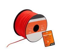 MIVOS Corde de maçon - Cordeau de maçon 100m, épaisseur 2mm - Cordeau d'alignement en rouge - de construction - Cordeau de plomb - Cordeau de pavage durable et résistant à la déchirure - 472N
