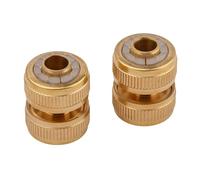MIVOS Lot de 2 raccords de Tuyau en Laiton pour Tuyau d'arrosage de 13 mm - Réparateur de Tuyau pour Le raccordement de tuyaux d'eau - Raccord de Tuyau en Laiton pour connecter Les tuyaux