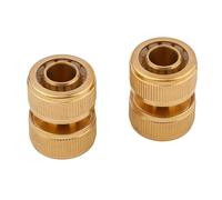 MIVOS Lot de 2 raccords de tuyau en laiton pour tuyaux de 3/4" (19 mm) - Raccord de tuyau d'arrosage - Raccord de réparation pour tuyau d'eau 3/4" - Raccord de tuyau en laiton