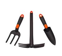 MIVOS Lot de 3 Outils à Main de Jardinage en Plastique Renforcé de Fibres de Verre - Fourchette Manuelle - Truelle - Serfouette - Kit d'Outils de Jardinage pour Plantes et Jardinage - Made in UE