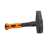 Mivos Marteau de Serrurier 500 g - Marteau de Mécanicien avec Tête en Acier Carbone Trempé - Outil de Menuisier avec Manche en Fibre de Verre - Din 1041 - Dureté 50-55 HRC