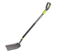 Mivos Pelle de Jardin Carrée Professionnelle en Acier au Bore Trempé - Renforcée, Longueur 124 cm - À Neige avec Manche en Acier et Poignée en D - Made in EU
