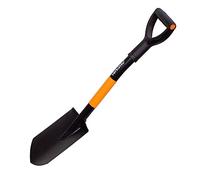 MIVOS Pelle Pointue en Acier Trempé - 75 cm - Mini Pelle de Jardin Avec Manche en Métal et Poignée en D - Bêche de Jardinage Pour Travaux de Construction