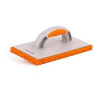 MIVOS Planche à Râper 280 x 140 mm avec Revêtement Caoutchouc Éponge 18 mm pour Surface Plâtre - Taloche Éponge avec Poignée Bicomposante - Taloche Caoutchouc Mousse - Made in EU