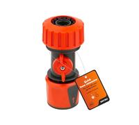 MIVOS Raccord de Tuyau avec Robinet d'Arrêt pour Tuyau de 3/4" (20 mm) - Raccord de Tuyau d'Arrosage 3/4" pour Réguler et Bloquer le Débit d'Eau - Made in EU