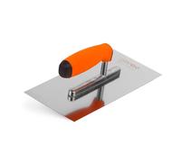 Mivos Truelle de Lissage en Acier Inoxydable 270 x 130 mm - Disque de Lissage avec Poignée Souple - Taloche avec Épaisseur de Lame 0,7 mm - Planche à Lisser - Fabriqué en UE