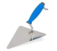 Mivos Truelle de Maçon en Forme de Berlin 180 mm - Lame en Acier Inoxydable - Truelle Triangulaire pour Travaux de Maçonnerie - Spatule de Plâtre en Forme de Triangle avec Poignée Souple