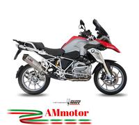 Mivv Oval Bmw R 1200 Gs/adventure 2013-18 B.016.lnc Homologated Slip On Muffler Argenté Homologated