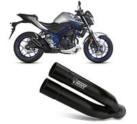 MIVV DOUBLE GUN BLACK INOX NOIR YAMAHA MT-03 2016