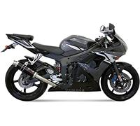 MIVV échappement gp en acier inoxydable noir compatible avec Yamaha YZF 600 R6 2003 2004 2005