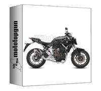 mivv ligne complete homologue catalyse gp acier noir high up compatible avec yamaha mt-07 mt07 2023 2024 mototopgun