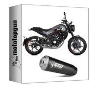 mivv ligne complete racing nocat x-m1 acier noir compatible avec benelli leoncino 125 2022 mototopgun