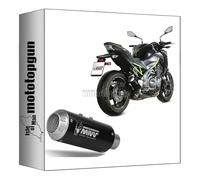 mivv pot d'echappement homologue cat-oem mk3 acier noir compatible avec kawasaki z900 z-900 2017 2018 2019 mototopgun