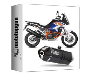 mivv pot d'echappement homologue cat-oem speed edge acier noir carbon cap compatible avec ktm 1290 super adventure r s t 2021 2022 mototopgun