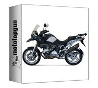 mivv pot d'echappement homologue cat-oem suono acier noir carbon cap compatible avec bmw r 1200 gs adventure 2004 2005 2006 2007 mototopgun
