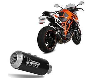 MIVV Pot d'échappement mk3 inox noir compatible avec ktm 1290 Superduke 2014 2015 2016